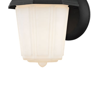 Thomas Lighting Cotswold Traditional Lantern Outdoor Wall Sconce with Tiered Glass and Powder Coat Finish Black 6 W x 7 D x 9 H 9211EW/65