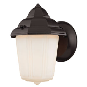 Thomas Lighting Cotswold Traditional Lantern Outdoor Wall Sconce with Tiered Glass and Powder Coat Finish Bronze 6 W x 7 D x 9 H 9211EW/75