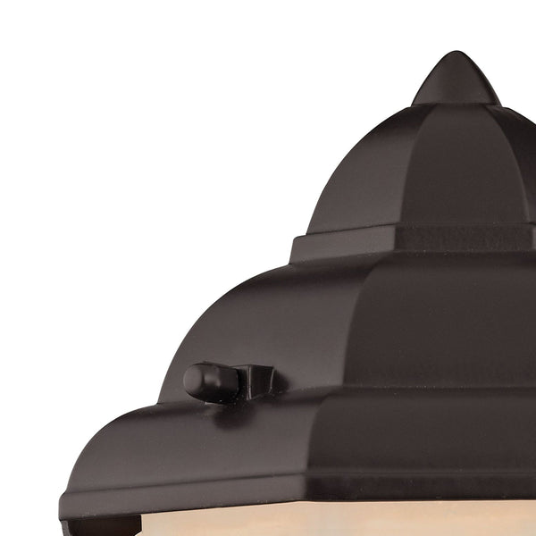 Thomas Lighting Cotswold Traditional Lantern Outdoor Wall Sconce with Tiered Glass and Powder Coat Finish Bronze 6 W x 7 D x 9 H 9211EW/75