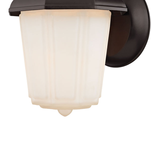 Thomas Lighting Cotswold Traditional Lantern Outdoor Wall Sconce with Tiered Glass and Powder Coat Finish Bronze 6 W x 7 D x 9 H 9211EW/75
