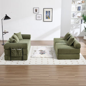 English Elm United We Win Convertible Folding Sofa Bed - Cozy Corduroy Memory Foam For Living Room & Guest Use W1568S00250-GIGA