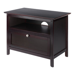 Winsome Wood Zara Tv & Media Stand In Espresso - Sleek, Stylish Storage For Up To 32" Tvs & Media Accessories Espresso Solid ,Composite Wood 92125-winsome-wood
