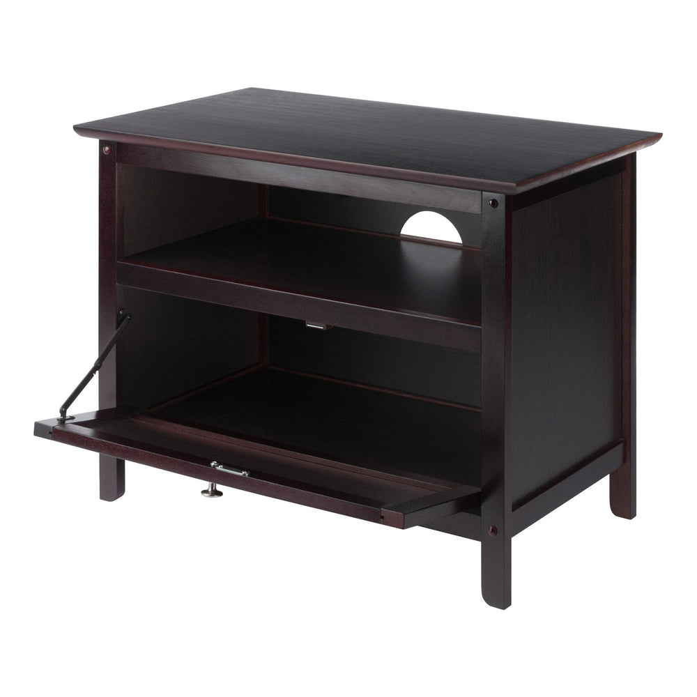 Winsome Wood Zara Tv & Media Stand In Espresso - Sleek, Stylish Storage For Up To 32" Tvs & Media Accessories Espresso Solid ,Composite Wood 92125-winsome-wood