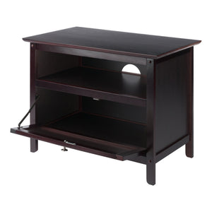 Winsome Wood Zara Tv & Media Stand In Espresso - Sleek, Stylish Storage For Up To 32" Tvs & Media Accessories Espresso Solid ,Composite Wood 92125-winsome-wood