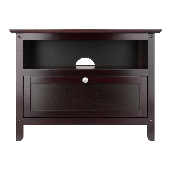 Winsome Wood Zara Tv & Media Stand In Espresso - Sleek, Stylish Storage For Up To 32" Tvs & Media Accessories Espresso Solid ,Composite Wood 92125-winsome-wood