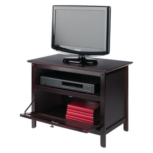 Winsome Wood Zara Tv & Media Stand In Espresso - Sleek, Stylish Storage For Up To 32" Tvs & Media Accessories Espresso Solid ,Composite Wood 92125-winsome-wood