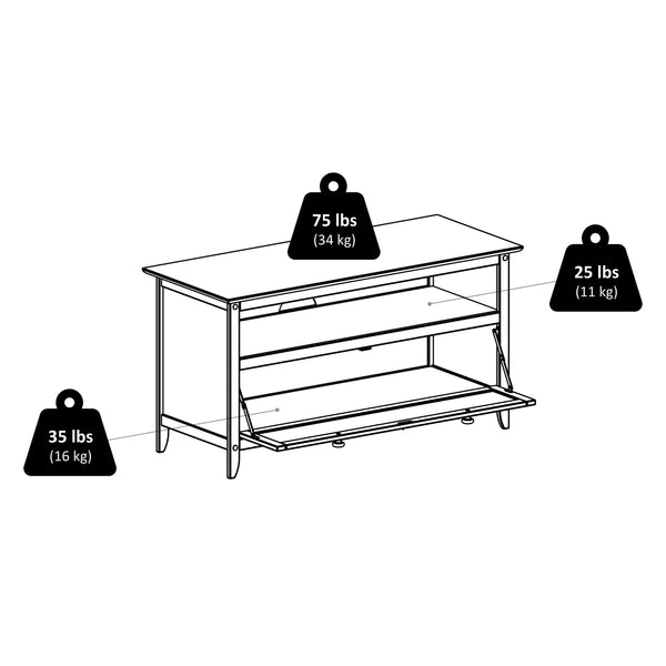 Winsome Wood Zuri Tv & Media Stand In Espresso – Sleek Design For 42" Tvs With Ample Storage & Wire Management Espresso Solid ,Composite Wood 92136-winsome-wood