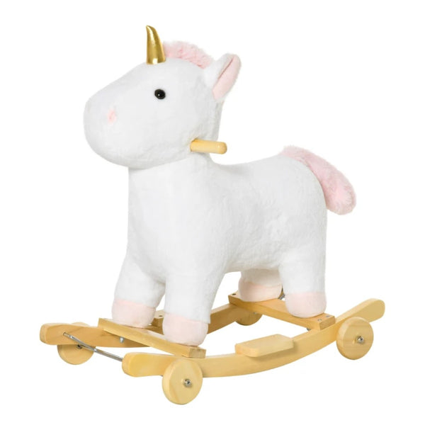 English Elm Llama Plush Rocking Toy for Toddlers with Wooden Rails Padded Seat and Grip Handle T3971P442657