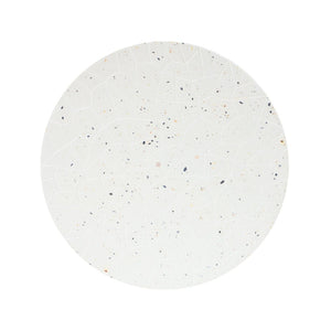 English Elm Outdoor Terrazzo Concrete Drum Table Artisan Speckled Accent for Patio Lounge N773P205008W