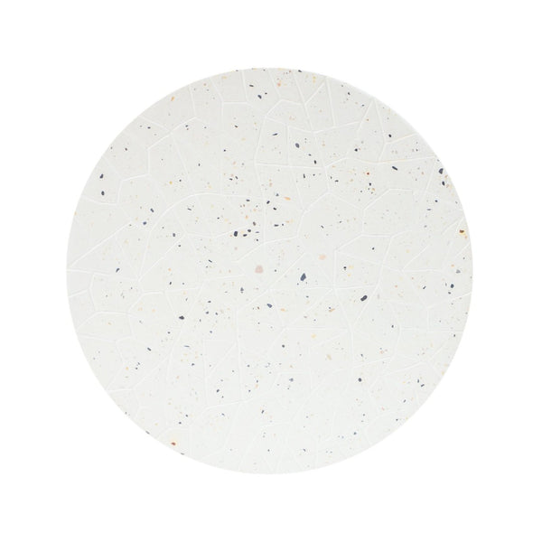 English Elm Outdoor Terrazzo Concrete Drum Table Artisan Speckled Accent for Patio Lounge N773P205008W