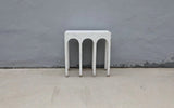 Lilys 31" Long Ming Arch Console Table Distressed White 9216-W