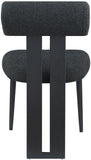 Dario Black Boucle Fabric Dining Chair 921Black-C Meridian Furniture