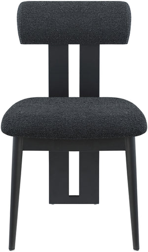 Dario Black Boucle Fabric Dining Chair 921Black-C Meridian Furniture
