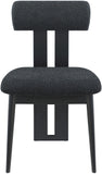 Dario Black Boucle Fabric Dining Chair 921Black-C Meridian Furniture