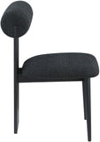 Dario Black Boucle Fabric Dining Chair 921Black-C Meridian Furniture