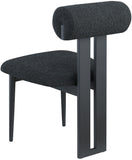 Dario Black Boucle Fabric Dining Chair 921Black-C Meridian Furniture