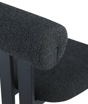 Dario Black Boucle Fabric Dining Chair 921Black-C Meridian Furniture