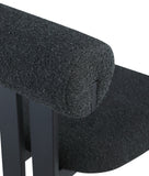 Dario Black Boucle Fabric Dining Chair 921Black-C Meridian Furniture