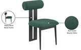 Dario Green Boucle Fabric Dining Chair 921Green-C Meridian Furniture