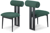 Dario Green Boucle Fabric Dining Chair 921Green-C Meridian Furniture