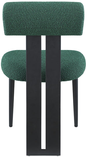 Dario Green Boucle Fabric Dining Chair 921Green-C Meridian Furniture