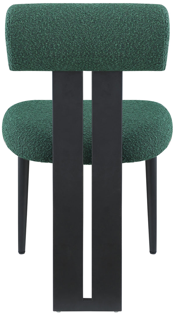 Dario Green Boucle Fabric Dining Chair 921Green-C Meridian Furniture
