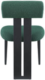 Dario Green Boucle Fabric Dining Chair 921Green-C Meridian Furniture