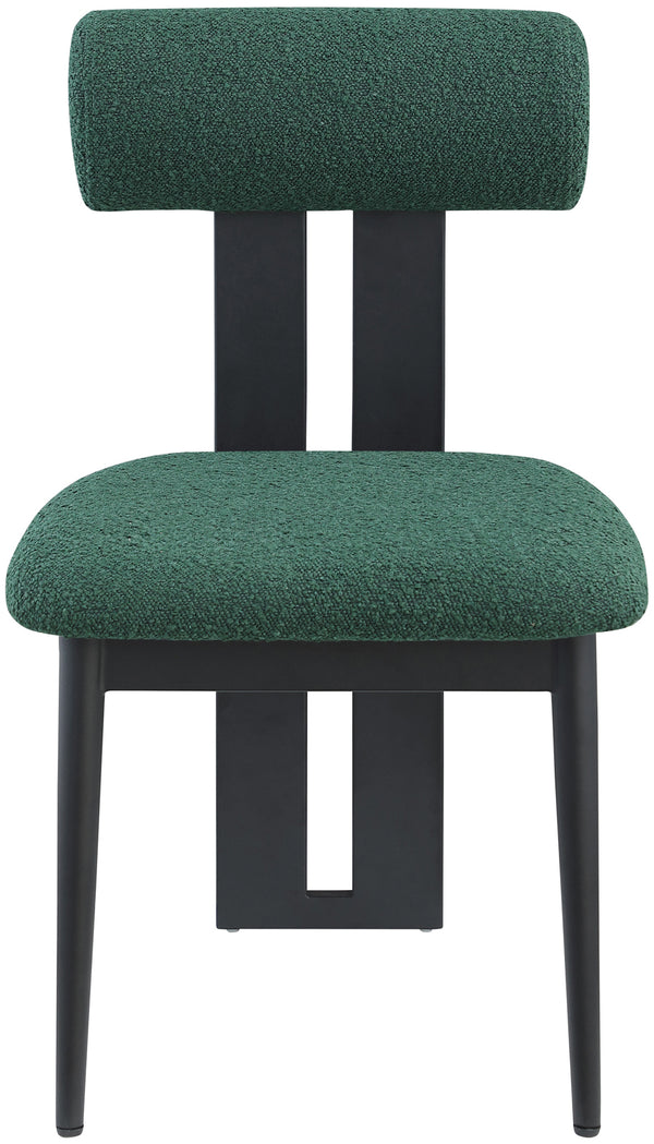 Dario Green Boucle Fabric Dining Chair 921Green-C Meridian Furniture