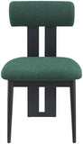 Dario Green Boucle Fabric Dining Chair 921Green-C Meridian Furniture