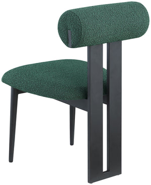 Dario Green Boucle Fabric Dining Chair 921Green-C Meridian Furniture