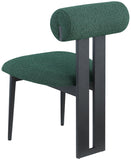 Dario Green Boucle Fabric Dining Chair 921Green-C Meridian Furniture