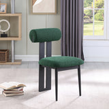 Dario Green Boucle Fabric Dining Chair 921Green-C Meridian Furniture