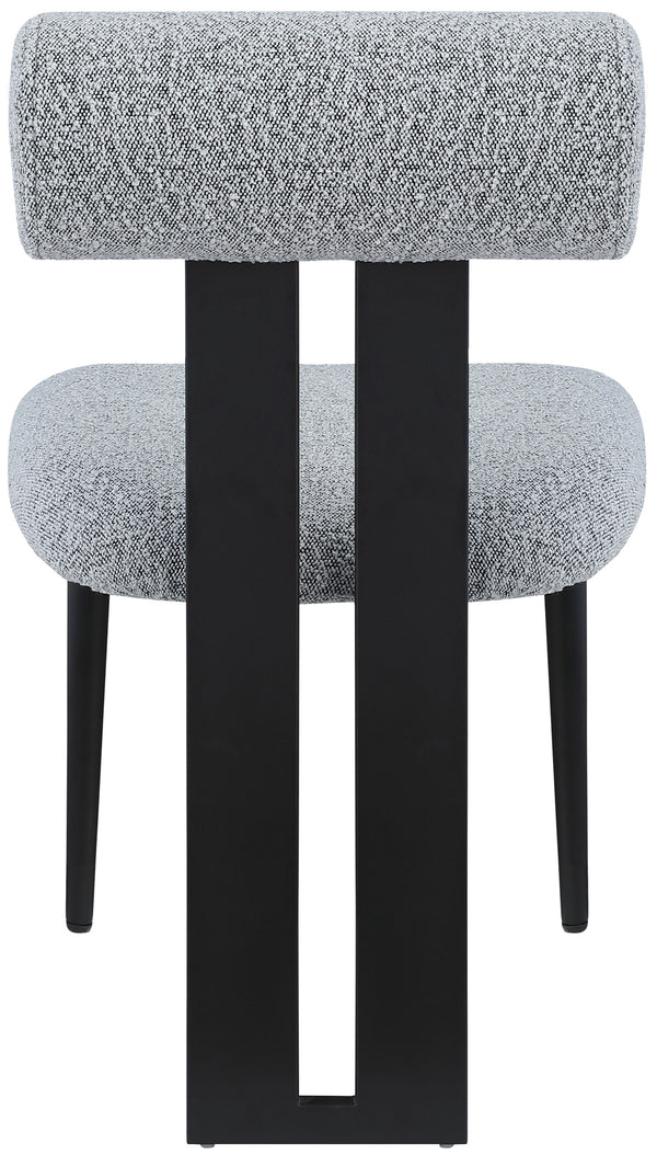 Dario Grey Boucle Fabric Dining Chair 921Grey-C Meridian Furniture