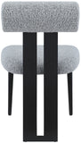 Dario Grey Boucle Fabric Dining Chair 921Grey-C Meridian Furniture