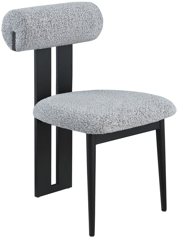 Dario Grey Boucle Fabric Dining Chair 921Grey-C Meridian Furniture
