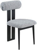 Dario Grey Boucle Fabric Dining Chair 921Grey-C Meridian Furniture