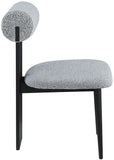 Dario Grey Boucle Fabric Dining Chair 921Grey-C Meridian Furniture