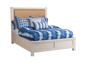 Lexington Barclay Butera Shorecliff Canopy Bed - Coastal Elegance With Natural Raffia And Aged Bronze Trim For Timeless Style Sailcloth  921-173c