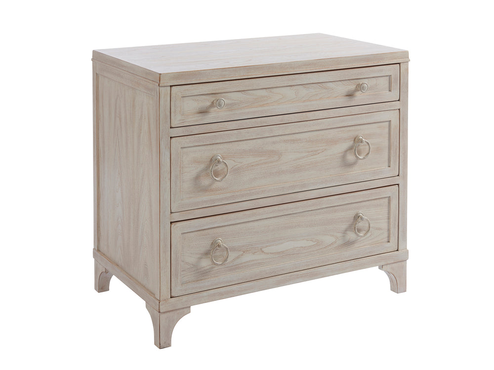 Lexington Barclay Butera Cliff Nightstand: Coastal-inspired Elegance With 3 Self-closing Drawers For Stylish Bedside Storage Sailcloth  921-621