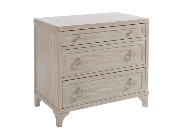 Lexington Barclay Butera Cliff Nightstand: Coastal-inspired Elegance With 3 Self-closing Drawers For Stylish Bedside Storage Sailcloth  921-621