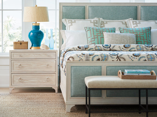 Lexington Barclay Butera Cliff Nightstand: Coastal-inspired Elegance With 3 Self-closing Drawers For Stylish Bedside Storage Sailcloth  921-621