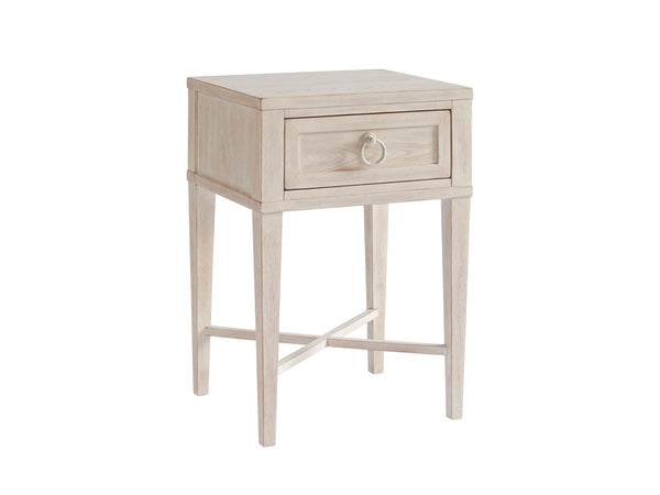 Lexington Barclay Butera Clay Night Table With Full-extension Drawer And Tapered Legs - Coastal-inspired Sophistication Sailcloth  921-622