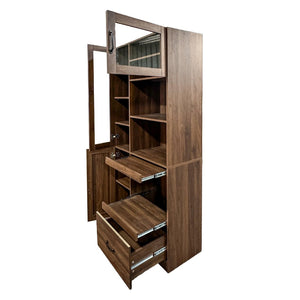 English Elm Kitchen Farmhouse Pantry Cabinet Tall Freestanding Three Door Pull Out Organizer W331S00208
