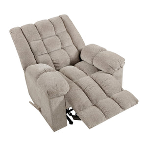 English Elm Gentle Rocking Reclining Chair with Chenille Upholstery, Ultra-Comfort Seat, Smooth Motion Recliner for Living Room Relaxation and Support Light Brown 41 L x 32 W x 29 H B011P347312