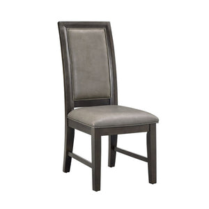 English Elm Jefy Faux Leather Dining Side Chairs Set of 2 Espresso Frame Contemporary Style B056P417074