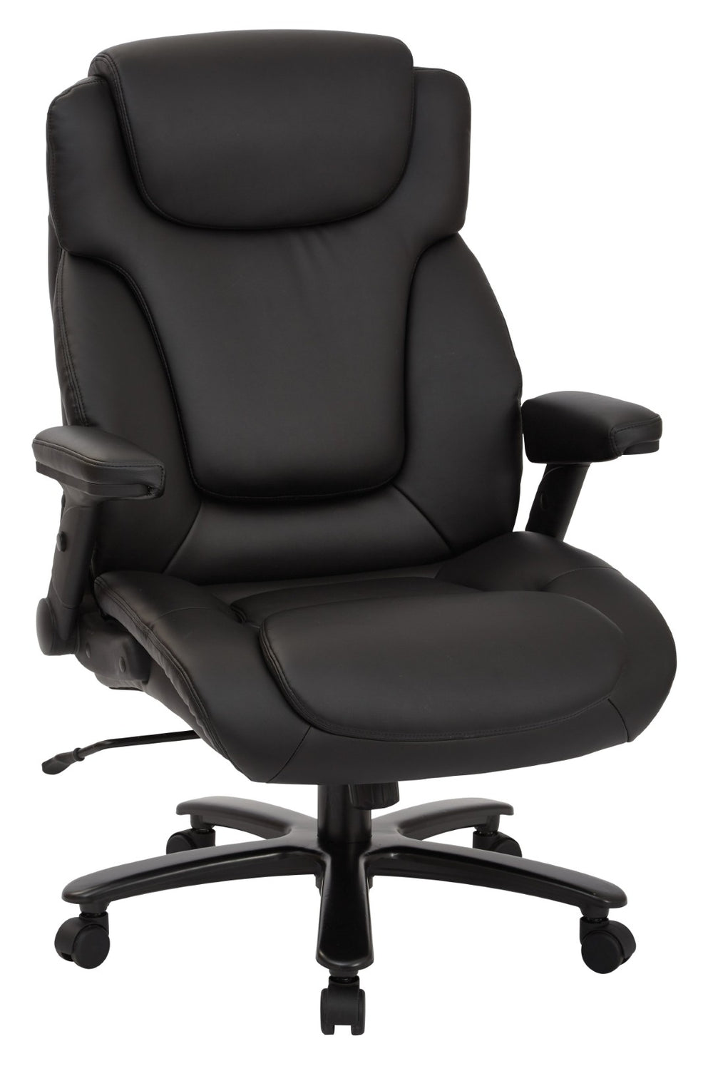 OSP Home Furnishings Big and Tall Executive Chair with Lumbar Support Bonded Leather High Back Office Seating 39200