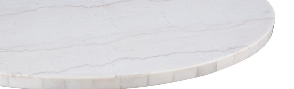 Basset Mirror Dunham Dining Table - Modern White Marble Top With Black Metal Base, Perfect For Stylish Spaces White Metal,Marble 9221-700-983