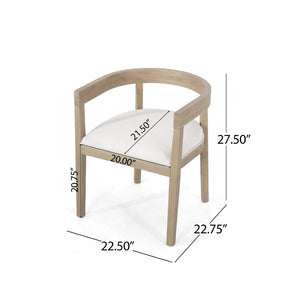 English Elm Dining Arm Chairs Set of 2 Upholstered Tub Style Rubberwood Mid-century Modern Seating N771P388967M