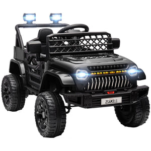 English Elm Qaba 12v Battery Powered Kids Ride on Utv with Spring Suspension and Remote Black W2225P249877