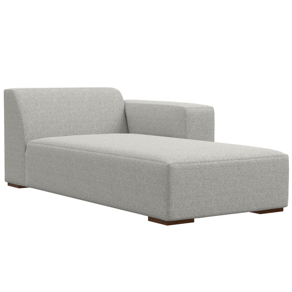English Elm Rex 2-Seater Sofa with Right Chaise — 122" Modern Gray Sectional, Recycled Performance Fabric, Durable Comfort B136P199211